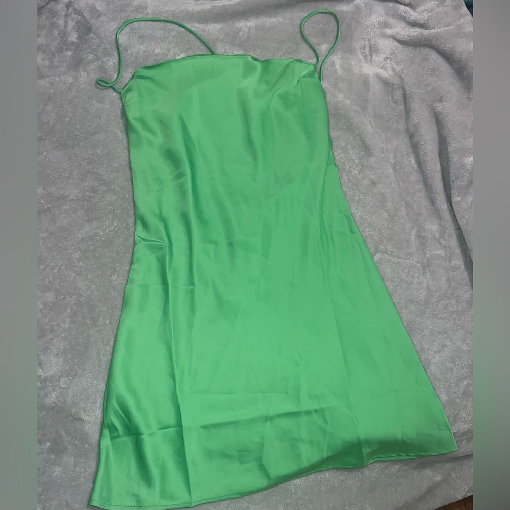 Brand new original tags attached!! Mango green slip dress
